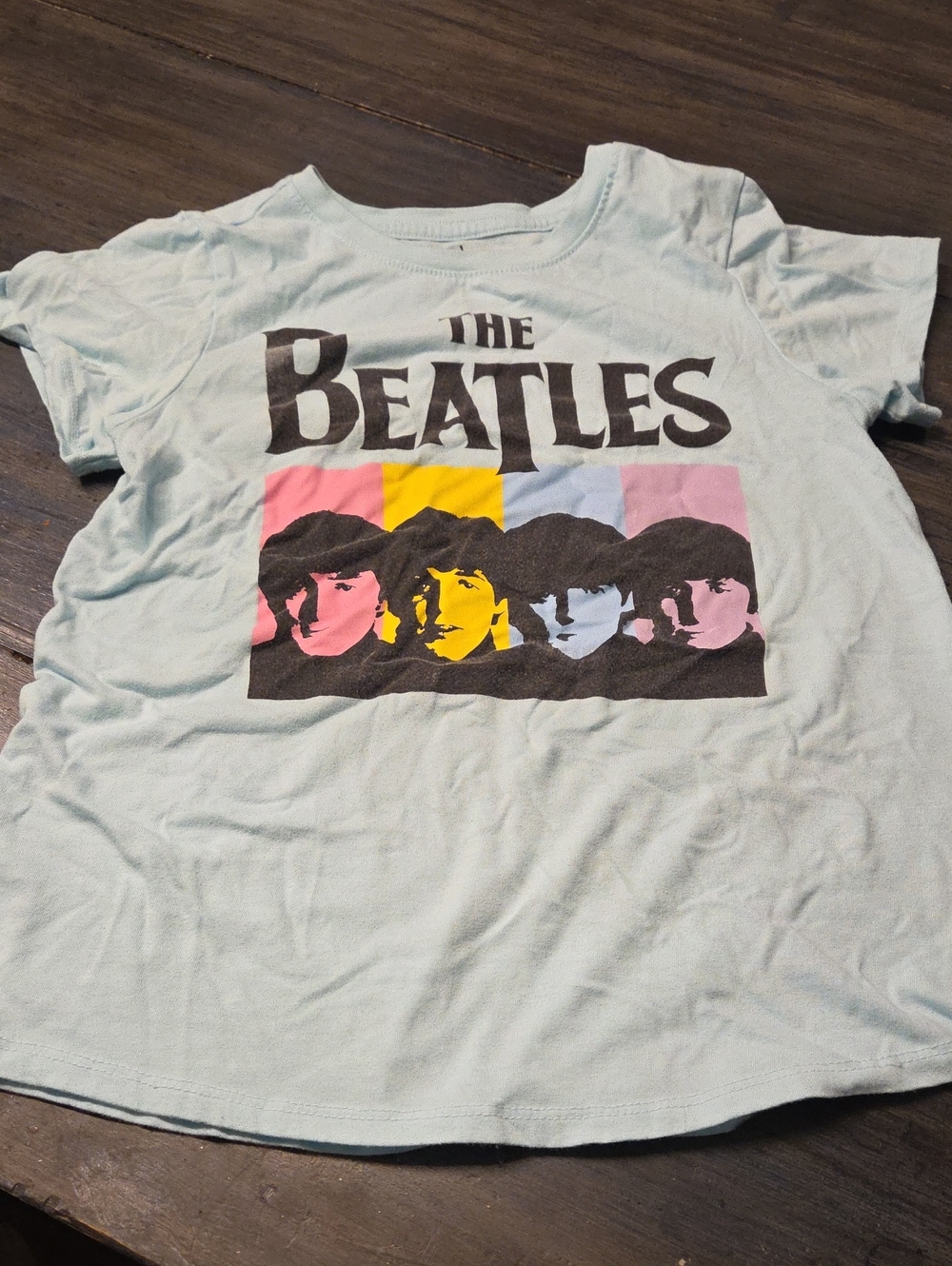 The Beatles Graphic Tee in Light Blue